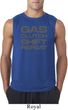 Gas Clutch Shift Repeat Grey Print Mens Sleeveless Shirt