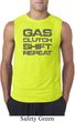 Gas Clutch Shift Repeat Grey Print Mens Sleeveless Shirt