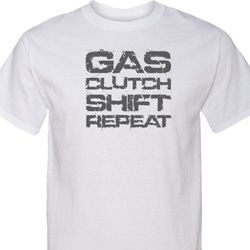 Gas Clutch Shift Repeat Grey Print Mens Tall Shirt Gas Clutch Shift Repeat Grey Print Mens Tall Shirt