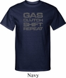 Gas Clutch Shift Repeat Grey Print Mens Tall Shirt