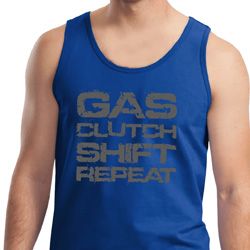 Gas Clutch Shift Repeat Grey Print Mens Tank Top Gas Clutch Shift Repeat Grey Print Mens Tank Top