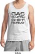 Gas Clutch Shift Repeat Grey Print Mens Tank Top