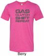Gas Clutch Shift Repeat Grey Print Mens Tri Blend Crewneck Shirt