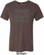 Gas Clutch Shift Repeat Grey Print Mens Tri Blend Crewneck Shirt