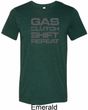 Gas Clutch Shift Repeat Grey Print Mens Tri Blend Crewneck Shirt