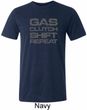 Gas Clutch Shift Repeat Grey Print Mens Tri Blend Crewneck Shirt