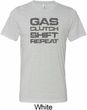 Gas Clutch Shift Repeat Grey Print Mens Tri Blend Crewneck Shirt