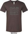 Gas Clutch Shift Repeat Grey Print Mens Tri Blend V-neck Shirt