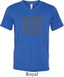 Gas Clutch Shift Repeat Grey Print Mens Tri Blend V-neck Shirt