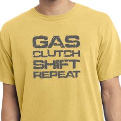 Gas Clutch Shift Repeat Grey Print Pigment Dyed Shirt Gas Clutch Shift Repeat Grey Print Pigment Dyed Shirt