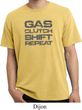 Gas Clutch Shift Repeat Grey Print Pigment Dyed Shirt