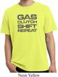 Gas Clutch Shift Repeat Grey Print Pigment Dyed Shirt