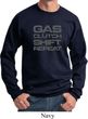 Gas Clutch Shift Repeat Grey Print Sweatshirt