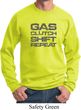 Gas Clutch Shift Repeat Grey Print Sweatshirt