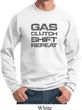Gas Clutch Shift Repeat Grey Print Sweatshirt
