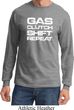Gas Clutch Shift Repeat White Print Long Sleeve Shirt