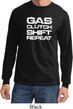 Gas Clutch Shift Repeat White Print Long Sleeve Shirt