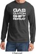 Gas Clutch Shift Repeat White Print Long Sleeve Shirt