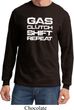 Gas Clutch Shift Repeat White Print Long Sleeve Shirt