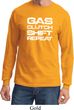 Gas Clutch Shift Repeat White Print Long Sleeve Shirt