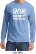 Gas Clutch Shift Repeat White Print Long Sleeve Shirt