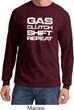 Gas Clutch Shift Repeat White Print Long Sleeve Shirt