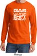 Gas Clutch Shift Repeat White Print Long Sleeve Shirt