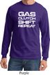 Gas Clutch Shift Repeat White Print Long Sleeve Shirt