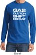 Gas Clutch Shift Repeat White Print Long Sleeve Shirt