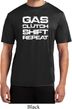 Gas Clutch Shift Repeat White Print Mens Moisture Wicking Shirt