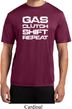 Gas Clutch Shift Repeat White Print Mens Moisture Wicking Shirt