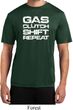 Gas Clutch Shift Repeat White Print Mens Moisture Wicking Shirt