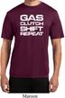 Gas Clutch Shift Repeat White Print Mens Moisture Wicking Shirt