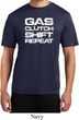 Gas Clutch Shift Repeat White Print Mens Moisture Wicking Shirt