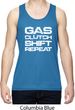 Gas Clutch Shift Repeat White Print Mens Moisture Wicking Tanktop