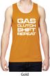 Gas Clutch Shift Repeat White Print Mens Moisture Wicking Tanktop