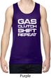 Gas Clutch Shift Repeat White Print Mens Moisture Wicking Tanktop
