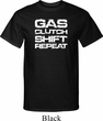 Gas Clutch Shift Repeat White Print Mens Tall Shirt