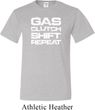 Gas Clutch Shift Repeat White Print Mens Tall Shirt