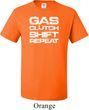 Gas Clutch Shift Repeat White Print Mens Tall Shirt