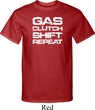 Gas Clutch Shift Repeat White Print Mens Tall Shirt