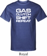Gas Clutch Shift Repeat White Print Mens Tall Shirt