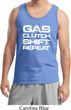 Gas Clutch Shift Repeat White Print Mens Tank Top