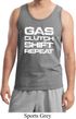 Gas Clutch Shift Repeat White Print Mens Tank Top