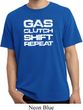 Gas Clutch Shift Repeat White Print Pigment Dyed Shirt