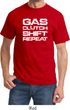 Gas Clutch Shift Repeat White Print Shirt