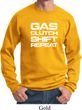 Gas Clutch Shift Repeat White Print Sweatshirt