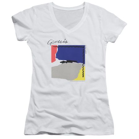 Genesis Juniors V Neck Shirt Abacab White T-Shirt