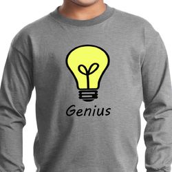 Genius Light Bulb Kids Long Sleeve Shirt