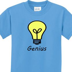 Genius Light Bulb Kids Shirts